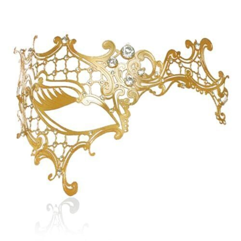 7930 Masquerade Mask Shiny Rhinestone Metal Masks for Halloween Venetian